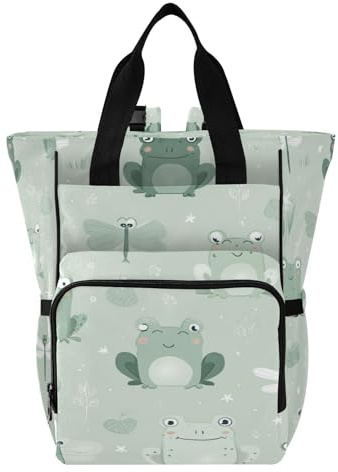 Ttgoth Sac à dos à langer imperméable avec porte-biberons isothermes, sac à dos de voyage multi-poches avec sangles de poussette pour maman et papa