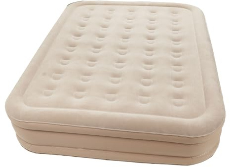Hamwesh Materasso Ad Aria Doppio Alto, Letto Gonfiabile Rialzato da 40 Cm, Materasso Ad Aria con Pompa Incorporata, Colonna a Matrice Alveare e Basso Rumore per Campeggio da Viaggio in Ufficio a Casa