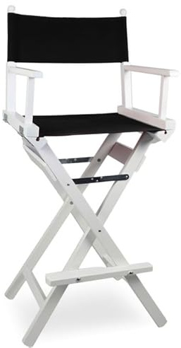 Silla blanca de director de cine, para maquillaje, para manicura