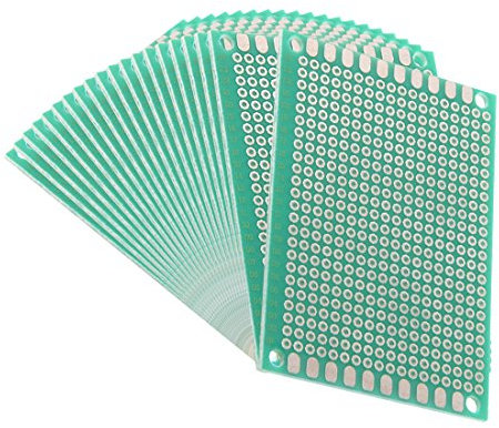 sourcing map 20Stück 5x7cm Einseitige Universal Gedruckt Schaltung Leiterplatte für DIY Löten DE de