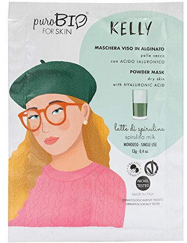 Purobio Kelly Maschera Viso Peel Off Per Pelli Secche, 09 Latte Di Spirulina - 10 Ml