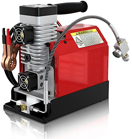 GX PUMP CS2 Tragbarer PCP Luft Kompressor 300Bar, 4500Psi / 30MPa, ölfrei, Angetrieben durch 12V DC Autobatterie oder Haus 220V AC,Paintball und Tauchflaschen kompressor