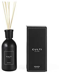 Culti Diffusor-Stäbchen Schwarz Label 500 ml Milano | Duft Aramara, Orange Amara und Bergamotte - Brenndauer 3 Monate - Meterware von 10 bis 20 m²
