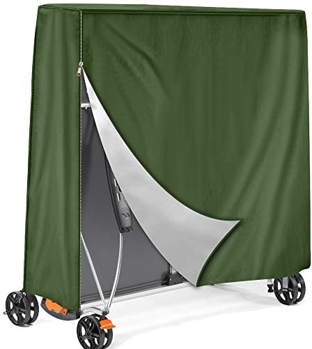 SoGuDio Tischdecken für Tischtennis, Internationale Standardgröße, Abdeckhülle für Tischtennisplatten, Tischtennistisch, Regenfest im Freien, Direktem Sonnenlicht und staubdicht (Armee-grün)