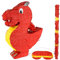ILP Pinata Dragon - Amusant Pour Les Jeux De Fête D'Anniversaire Pour Enfants - Piñata - Avec Baton Pinata et Masque - 40 x 10 x 50 cm
