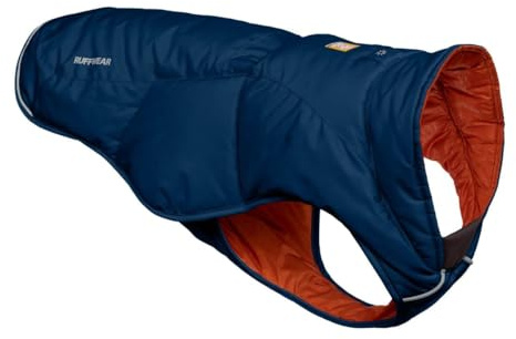 RUFFWEAR Quinzee Jacket, Verpackbarer, Isolierter Wintermantel für Hunde, X-Large, Blue Moon