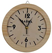 Reloj de sauna de pino