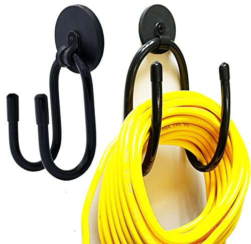 2 Stück magnetische Verlängerungskabelhalter Aufhänger Kabelaufhänger Kabelaufhänger Kabel Aufbewahrung Haken für Haus, Keller, Wohnmobil, Garage – Kabel, Schläuche, Seile – Typ W