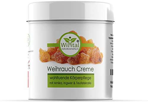 Wilvital Weihrauch Creme 200ml mit Arnika und Teufelskralle - wohltuende Körperpflege mit 100% natürlichem Weihrauch- und Ingwerextrakt