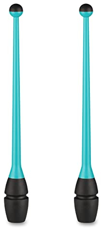 DRUNA Mazas Engarzables de Tecnocaucho Indigo 36 cm (Turquesa-Negro)