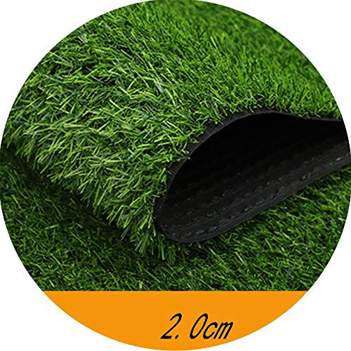 20 mm hochfloriger Kunstrasen, grüne Strohimitationsmatte für den Außenbereich, Kunstrasenteppich mit Drainageloch (2 x 6 m)