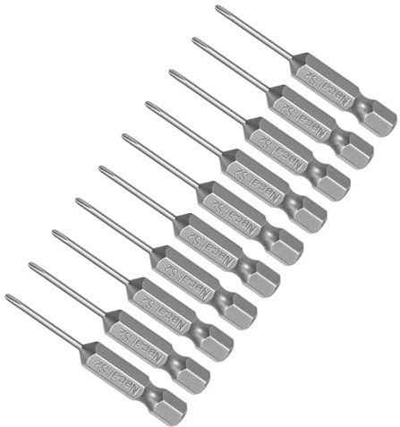 CoCud Croce Croce Avvitatore Punte, PH00 50mm Lungo 1/4 Esagonale Gambo, S2 magnetici Croce Trapano Punta Potenza Impatto Guida), 10-Pezzi