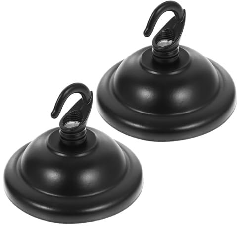 PRETYZOOM Schwarze Deckenlampe Wohnzimmer Lichtbaldachin Deckenbaldachin 2 Stück Mit Haken Moderne Deckenleuchtenplatte Leuchtenbaldachin Für Pendelleuchte Kronleuchterbaldachin Hakenplatte Schwarz