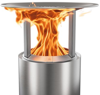 Solo Stove Mesa - Deflettore di calore XL, con 3 gambe staccabili, accessorio per braciere da falò, cattura e reindirizza il calore, acciaio inossidabile 304 (HxDia) 15,2 x 26,7 cm, 0,6 kg