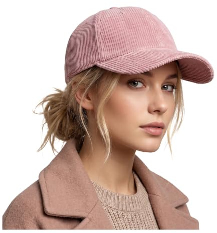 YAMEE Baseball Cap Winter Damen Verstellbare,Basecap Damen Warme,Wintermütze Damen Cord Hochwertige Vintage,Schirmmütze für Frauen Leicht Weich,Sonnenhut Damen Atmungsaktiven Anti-UV