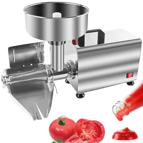 Macchina Elettrica Per Spremitura Del Pomodoro, Macchina Per Macinare Il Pomodoro Di Qualità Commerciale Con Grande Imbuto, Spremiagrumi E Spremiagrumi In Acciaio Inossidabile,Silver