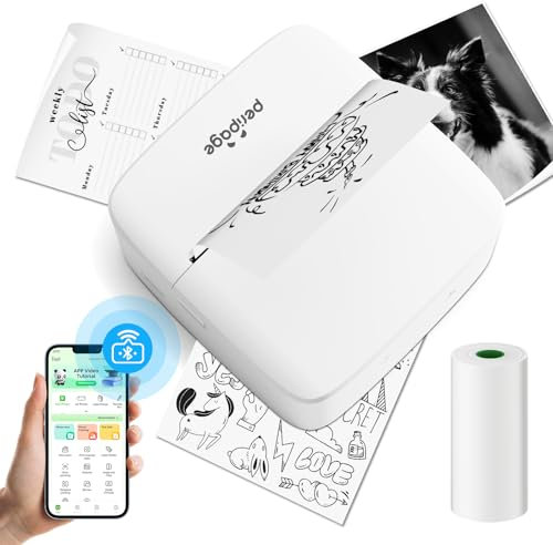 P21 Mini Impresora para Movil, Impresora Termica Portatil, Impresora Fotos Bluetooth para Diario, Notas, Listas, Mini Impresora Compatible con iOS/Android