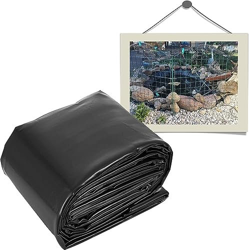 Strapazierfähige PVC-Gartenteichfolie, wasserdicht, sicher für Außenteiche, 2 m x 4 m, 4 m x 7 m, 7,9 m x 9 m, 9 m x 10 m, weiche Teichhaut, hochdichte Polyethylen-Folie