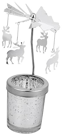 IMIKEYA Schreibtischschmuck Pendelleuchten Kerzenhalter Weihnachtsbaum-kerzenhalter Kerzenbrennerlampe Retro Kerzenwärmer Heimdekorationsprodukte Kerzenteller Bausatz Silver