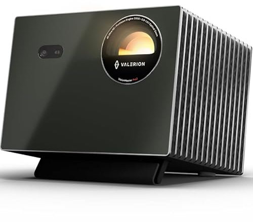 Valerion VisionMaster Pro2 Triple Laser Projector 4k, IMAX Enhanced, 3000 ISO Lumens, 15000:1 Contrast, 0.9-1.5x Optical Zoom, HDR10+, 4ms Low Input Lag, Controlled Smart Home Systems