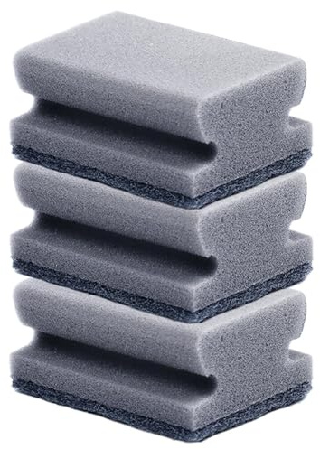 Spugne per risciacquo, confezione da 9 pezzi, per più tenaci, lato morbido e lato abrasivo, per pentole, padelle, stoviglie, spugna per la pulizia della cucina