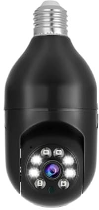 Boddceto Telecamera IP E27 Lampadina 1080P Wireless Full Color Visione Notturna Monitoraggio Umano Automatico Video Sorveglianza di Sicurezza Telecamere PTZ