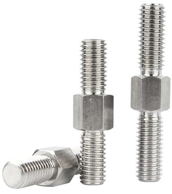MOOPW Edelstahl 304 Doppelendige Zapfen Sechskant Abstandshalter Schrauben Bolzen mit Doppelgewinde Standoffs Hochbelastbar Verbindung Säule für die Industrie M12 x 90mm 1 Pcs
