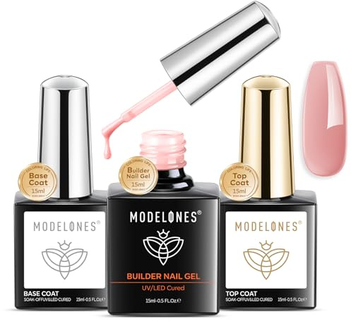 MODELONES 8-i-en builder gel och baslack, topp, rock, set