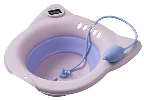 HOLIDYOYO Faltbares Sitzbad Für Ergonomisches Waschbecken Mit Temperaturanzeige Und Spülfunktion Für Anwendung Während Schwangerschaft