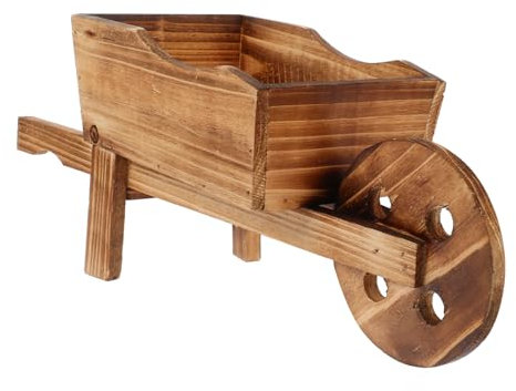 KONTONTY Pot De Fleurs Forme De Brouette Décoratif pour Jardin Pot Créatif Jardinière Ornementale