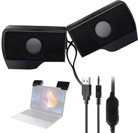 USB Computer Speakers Connector-Compact External Speaker with Clamp, USB Guided Audio Device | Plug and Play Solution for Digital Audio Input on Screen pe