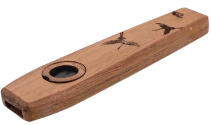 Holz Kazoo für Erwachsene, Professionell für Soloauftritte | Braune Ausführung, Geeignet für Musikbegleitung, Robustes Design, für Erwachsene und Profis