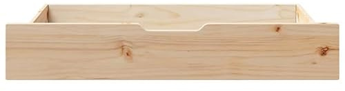 Eleganz Bettschubladen mit Rollen 2 Stück - Massivholz Kiefer unbehandelt - Wohnzimmermöbel-Sets für mehr Stauraum & Organisation - Langlebig und naturnah