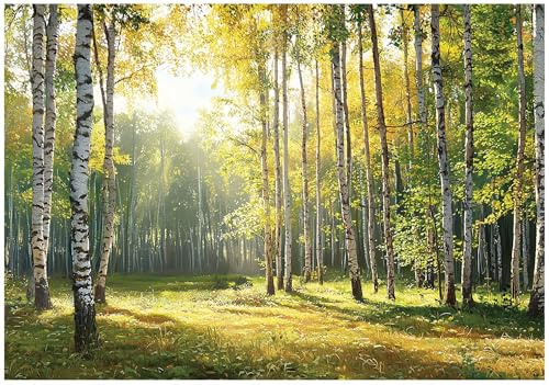 WallArena Non-Woven Fototapet Boho fjädrar – 200x140 cm – Fototapet 3D Effekt För Vardagsrum Och Sovrum – Modern Väggtapet I Vlies, Inkl. Lim – beige vit naturfärgad