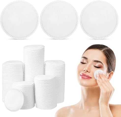 ABOOFAN Verdickte Dreilagige Wattepads 200 Stück Hautfreundliche Einweg Make Up Entfernerpads für Empfindliche Haut Gesichtsreinigung und Hautpflege Leicht und Geruchlos für Unterwegs