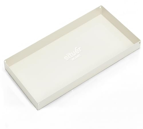 Situér Milano Svuotatasche Design Moderno 35x20cm in Metallo Verniciato Bianco Made in Italy - Vassoio Portaoggetti Versatile, Elegante e Raffinato