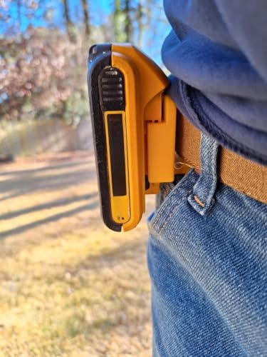 2pcs Drill Battery Hip Clip for DeWalt, 3D Printed Holder Keeps Spare Batteries Within Reach on Your Belt, Secure Click-In Lock for Hands, Free Convenience at Work (Blue)