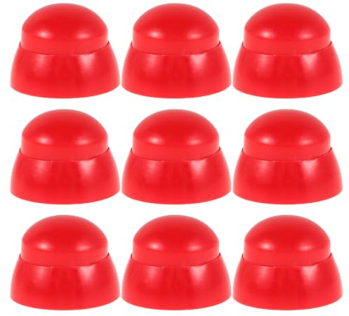 HOMSFOU Cache-boulons en Plastique Rouge M10 pour Aire de Jeux | 50 Pièces Capuchons de Protection Écrou Boulon – Protecteurs Sécurisés pour Vis et Structures de Toboggan Garçon et Filles
