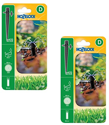 Hozelock 24 x 2788 End of Line Adjustable Mini Water Sprinkler Micro Irrigation