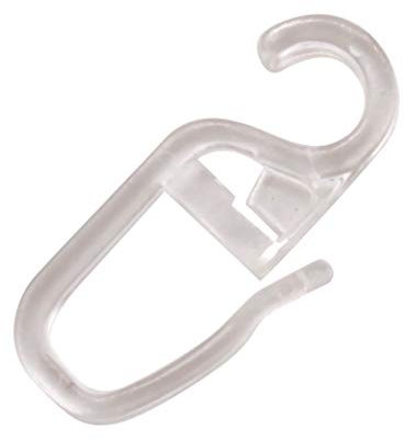 DELFRA 100 Überklipshaken 6mm glasklar - Faltenlegehaken für Gardinenringe