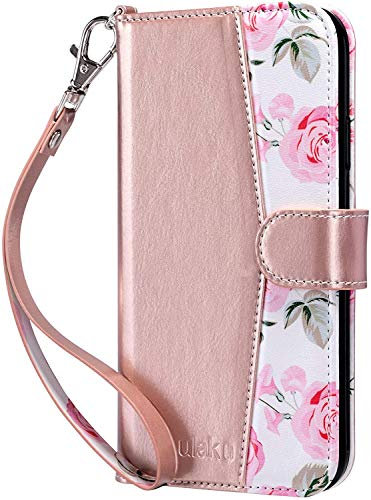 ULAK für iPhone 11 Hülle Leder PU Klapphülle Cover Tasche Brieftasche Schutzhülle Standfunktion Handyhülle mit Kartenfächer Case für iPhone 11 6,1 Zoll - Roségold