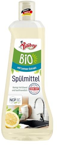 POLIBOY NCP diskmedel citron – fettlösande diskmedelskoncentrat för rengöring av matlagningstillbehör, krukor och bestick – 1 x 500 ml – Tillverkad i Tyskland