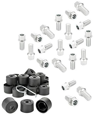 LST 20x Radbolzen mit Abdeckkappen Kugelbund M14x1,5x27 80 90 A4 Ca Coupe