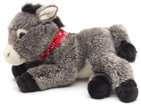 Uni-Toys - Esel mit Halstuch, liegend - 28 cm (Länge) - Plüschtier, Kuscheltier