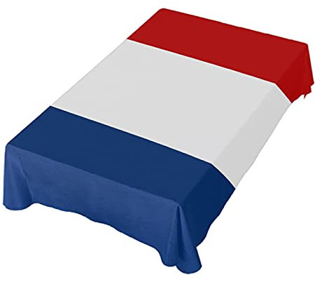 Dallonan Tischdecke für Party, Frankreich-Flagge, rechteckige Tischdecke, Polyester, 152,4 x 305,6 cm, für Abendessen, Tischdekoration