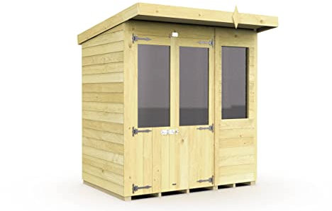 Total Sheds 6x4 Pent Summer House Double Doors Fast 2-5 Days Delivery Anywhere In The U.K