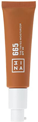 3INA MAKEUP - The Tinted Moisturizer SPF30 665 - Warm brown BB Cream - Foundation with Hyaluronic Acid and SPF30 - Tinted Moisturiser for All Skin Tones - Vegan - Cruelty Free