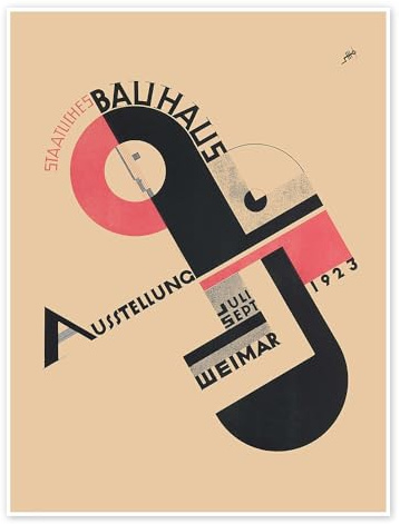 Posterlounge Bauhaus Ausstellung Weimar I, 1923 Poster | 50 x 70 cm von Joost Schmidt Beige Wandbilder Wanddeko