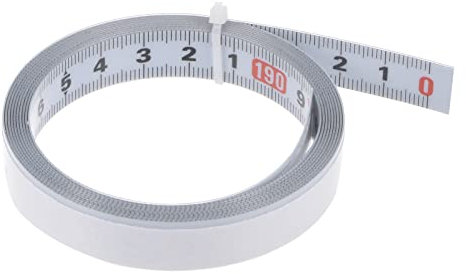 sourcing map Self Adhesive Tape Measure 200cm Metric Scale Right to Left Read Sticky Measuring Tape Nylon-coated Steel Workbench Ruler, White