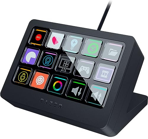 Razer Stream Controller X: Keypad todo en uno para transmisión – 15 botones Switchblade – Macros multienlace